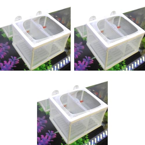 Qpets® Fish Breeding Box Isolation for Betta with Suction Cups Divider Small Aquarium Tank Nylon Mesh DIY Assembling Fry Hatchery Net Breeder 16x14x15CM 3 PCS Qpets® Fish Breeding Box Isolation for Betta with Suction Cups Divider Small Aquarium Tank Nylon Mesh DIY Assembling Fry Hatchery Net Breeder 16x14x15CM 3 PCS